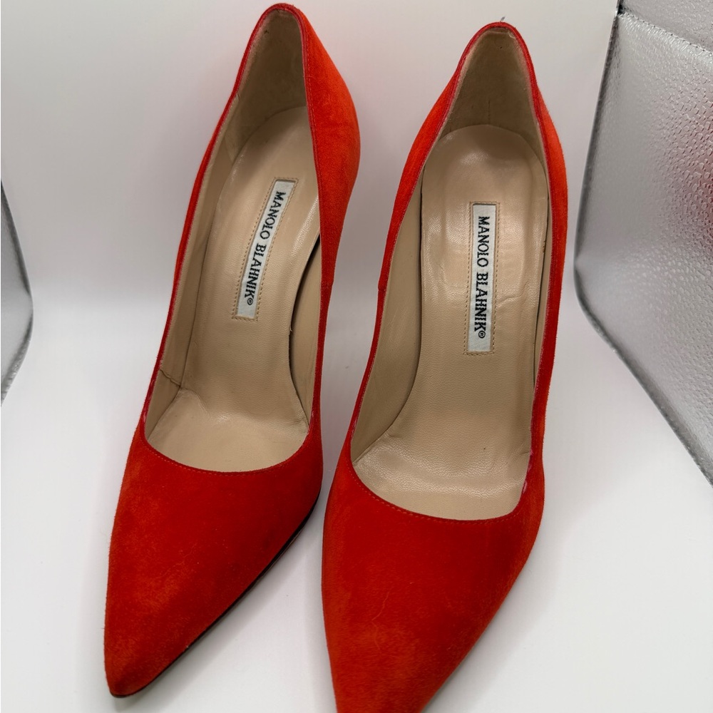 Manolo Blahnik Vibrant Red Heels